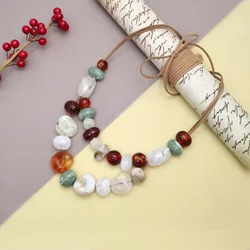 Fashionable Layered Exaggerated Necklace with Handmade Beadwork and Collar Design New Creative Bib Necklace Free Shipping