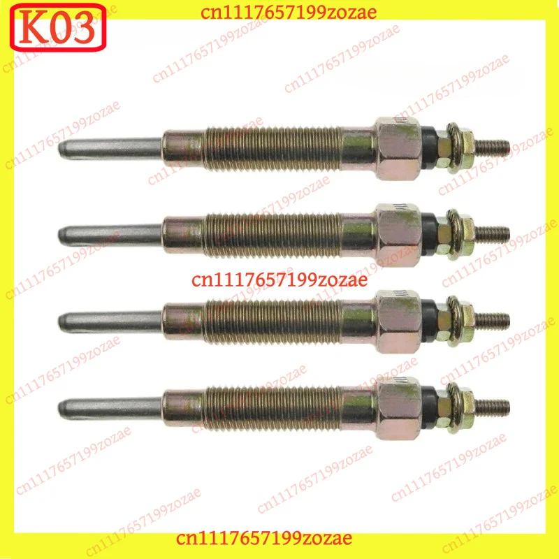 k3 4x Diesel Engine Glow Plug Kit 11065-43G01 for TD27 2.7L Turbo H100 L200 K2500 Vehicles Preheat Ignition Component