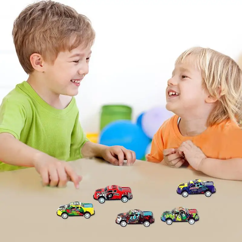 Pull Back Race Cars Bulk Alloy Toy Cars Set With Storage Box,Pull Back Cars Alloy Cars Playmat Road Signs Kids Car Metal Models