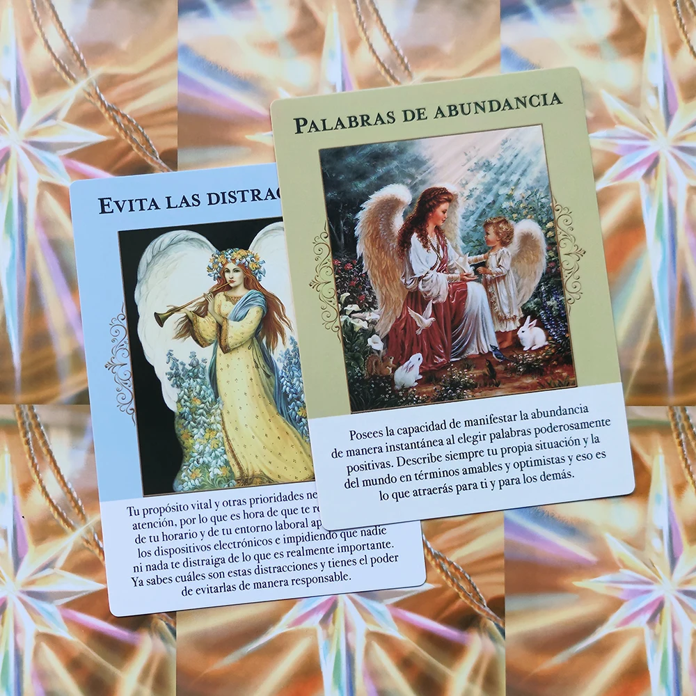 original size High quality Rugged Spanish  Deck  Angels of Abundance Oracle Cards A 44-Card Deck