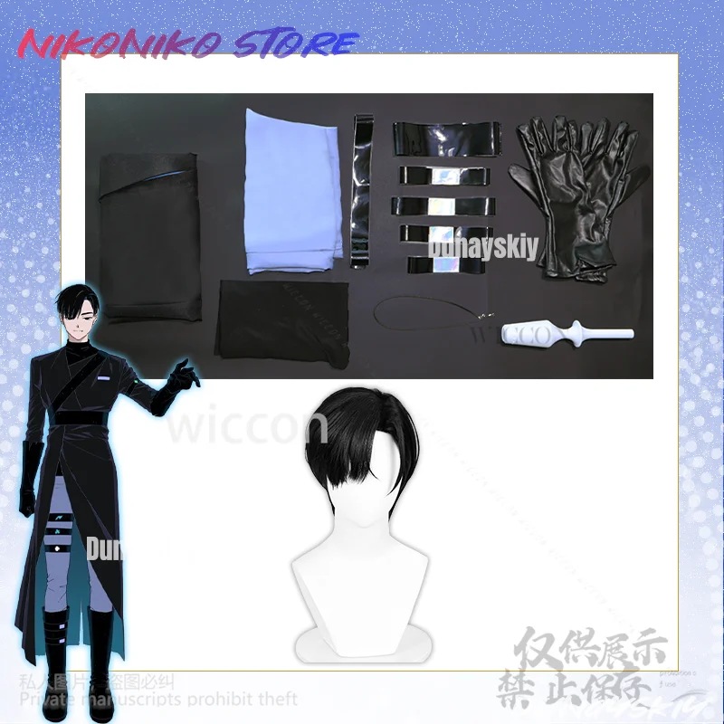 الغريبة المرحلة أنيمي إيفان شبح كوريا المعبود الأسود الحزن الباروكات ميكروفون الدعائم هالوين عيد الميلاد حفلة رجل امرأة Y2K كوسفخ