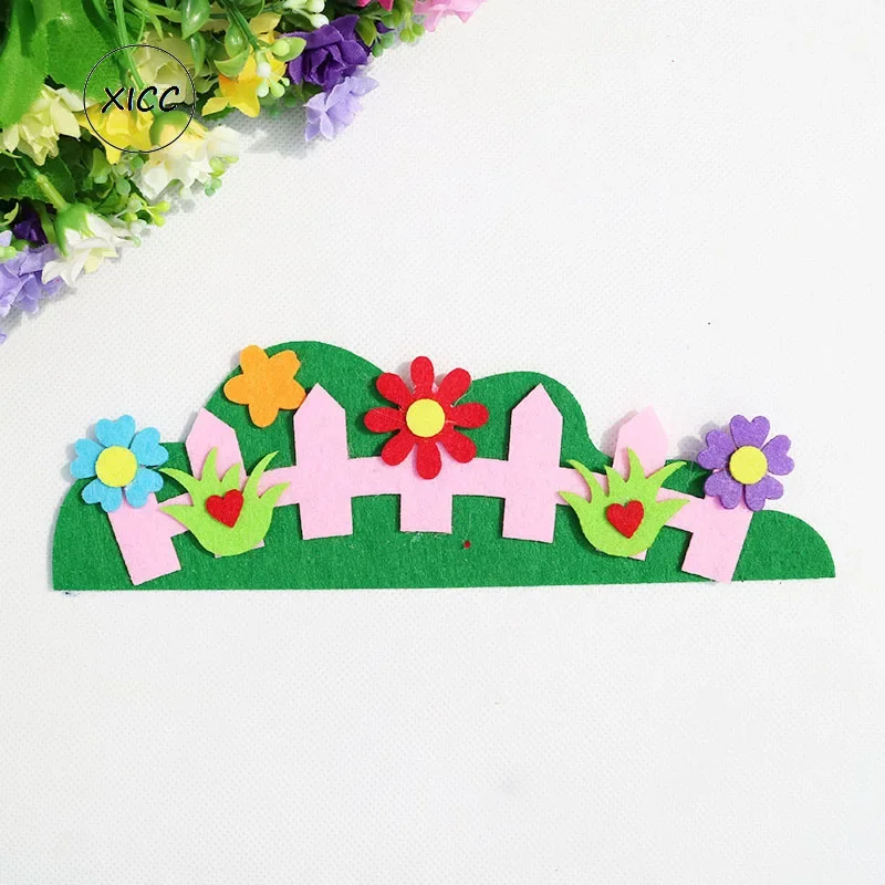 Thicken Nonwoven Felt Package Handmade DIY Nonwoven Flower Fence Grass Kindergarten Blackboard Wall Decoration Stereo Guardrail