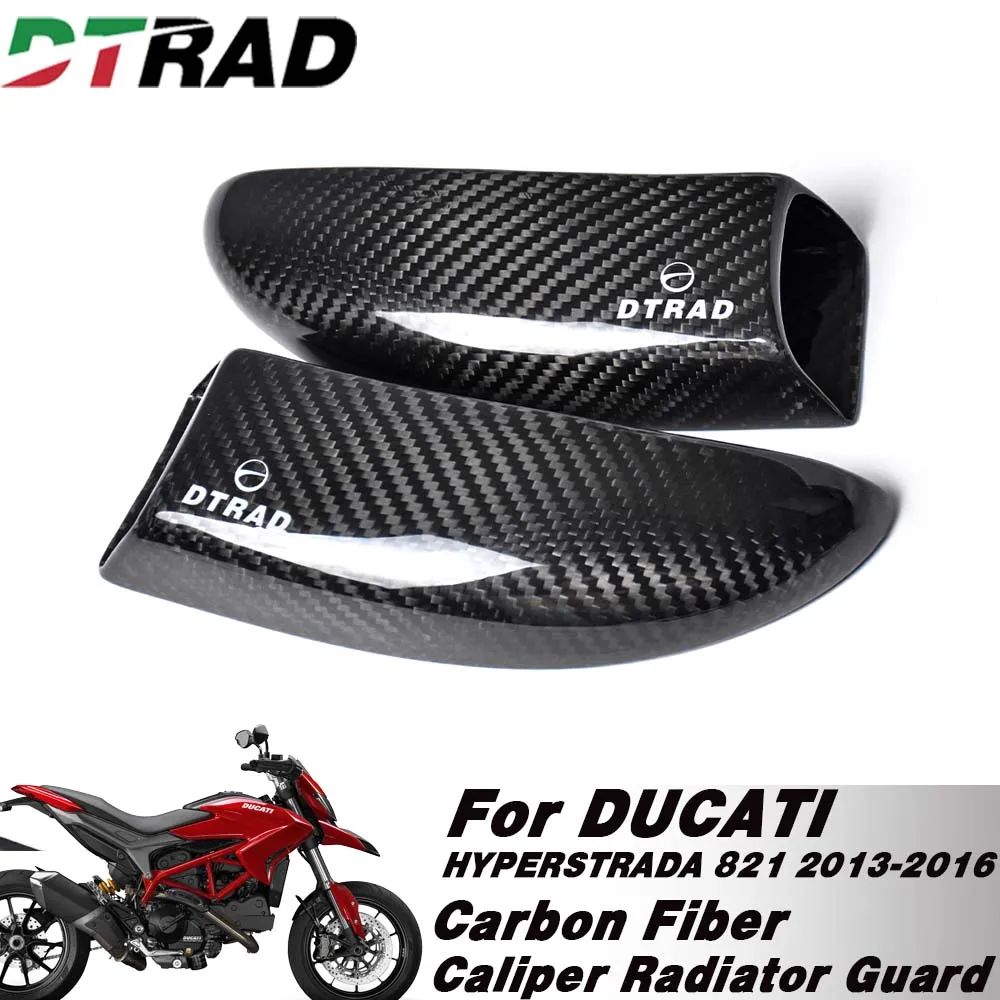 For DUCATI HYPERSTRADA 821 2013-2016 Motorcycle Carbon Fiber Air Cooling Ducts Brake Caliper Radiator Cooler Mounting kit