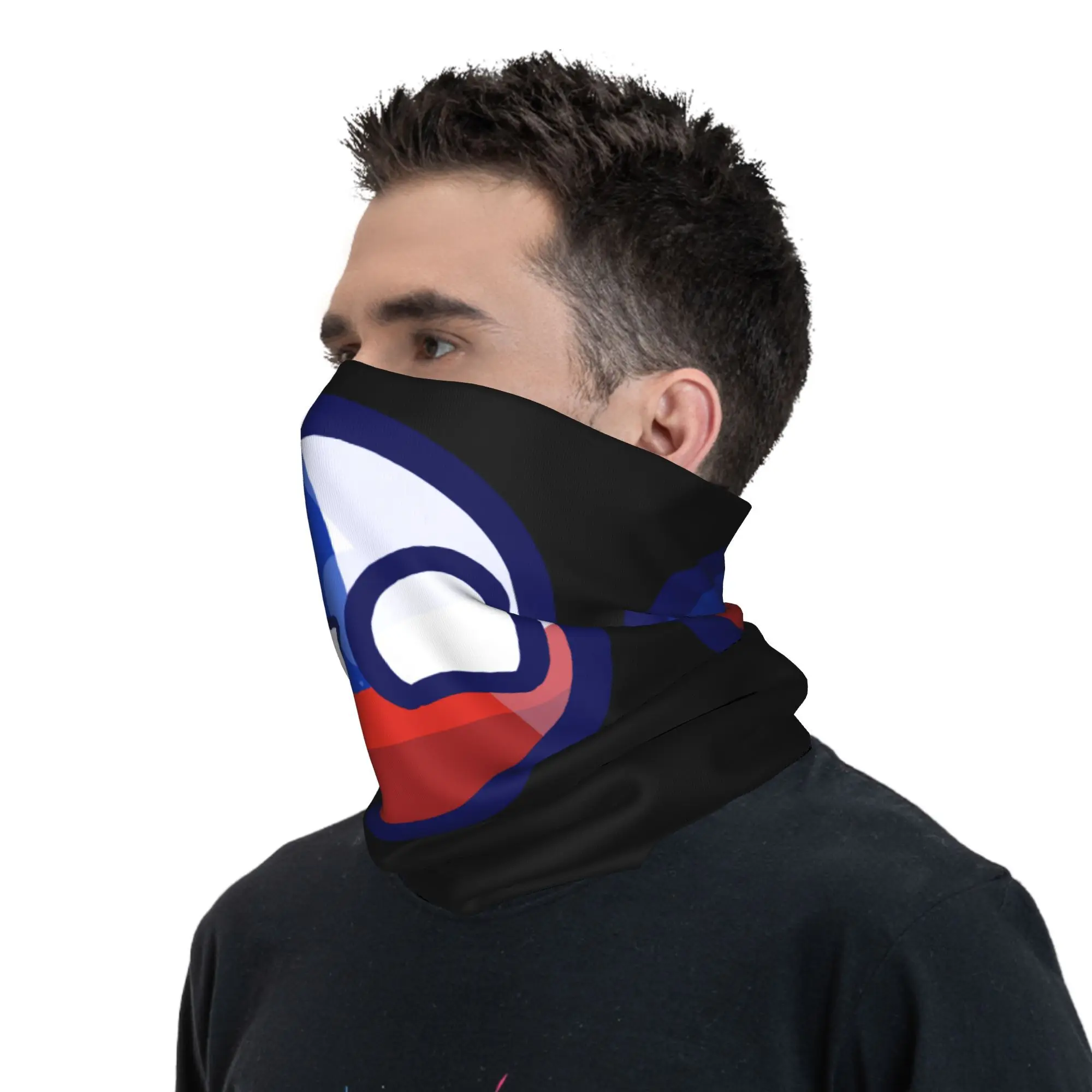 Custom Countryball Cartoons Bandana Neck Gaiter UV Protection Face Scarf Cover Men Women  Headband Tube Balaclava