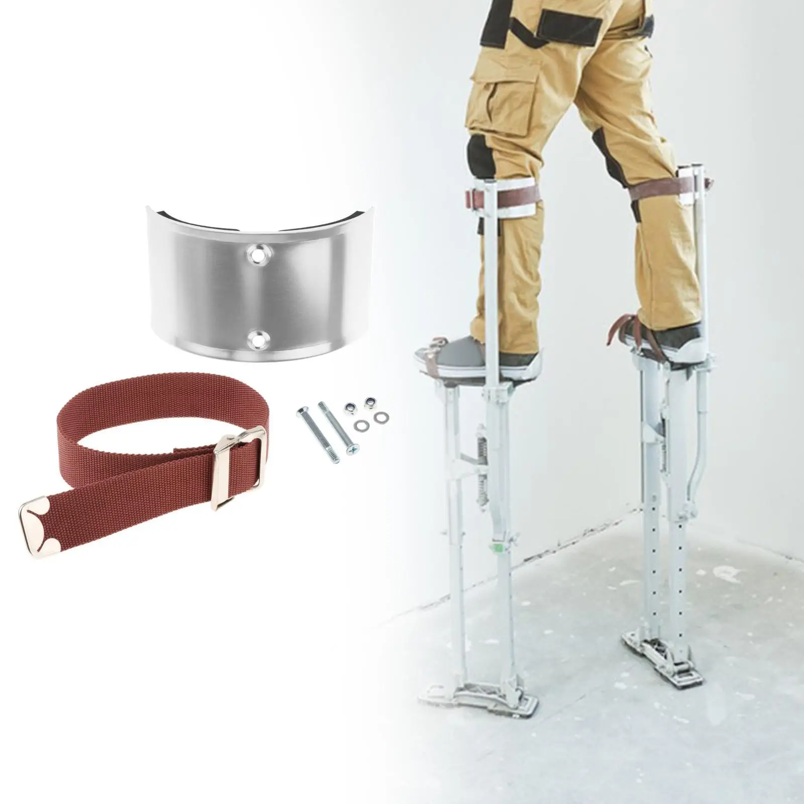 Drywall Leg Straps Kit para Stilts, Leg Band Strap, Parafuso De Parede Alta, Peças De Reposição De Punhos De Perna, Descanso De Pé