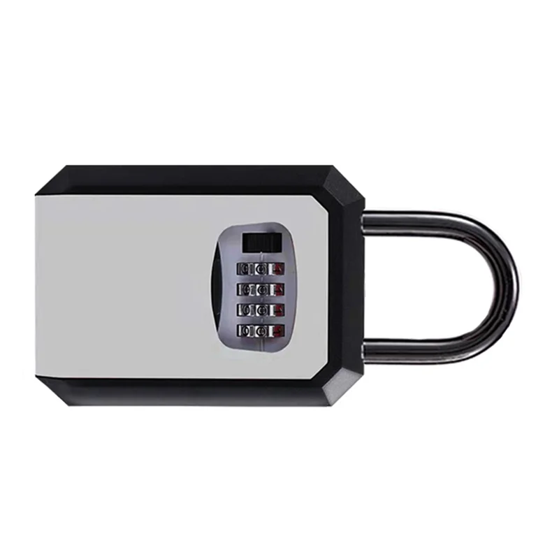 -A90P Wall-Mounted 4 Digit Code Box No-Drilling Required Password Key Box Decorative Home Use For Construction Site Entrance Loc