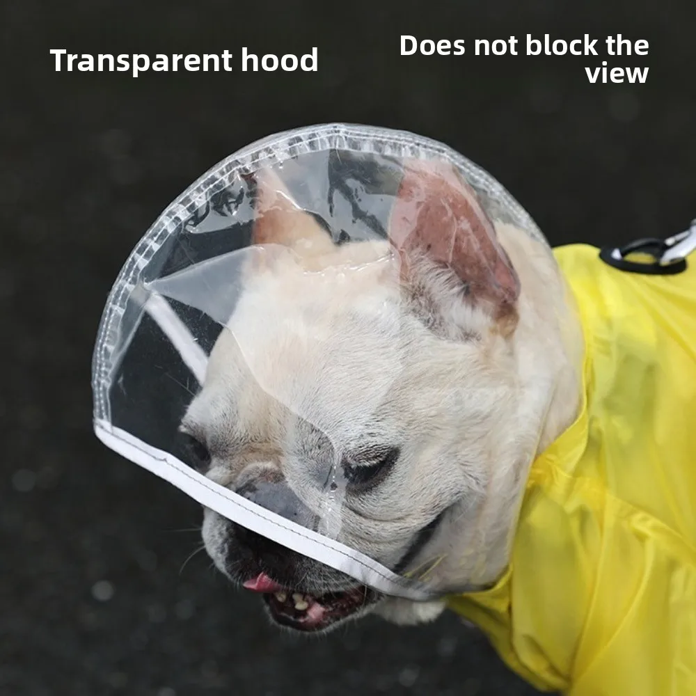 

Waterproof Raincoat Dog Jumpsuit Reflective Strip Dog Trousers Foot Cover Pet Rain Jacket Belly-Covering Pet Outfit