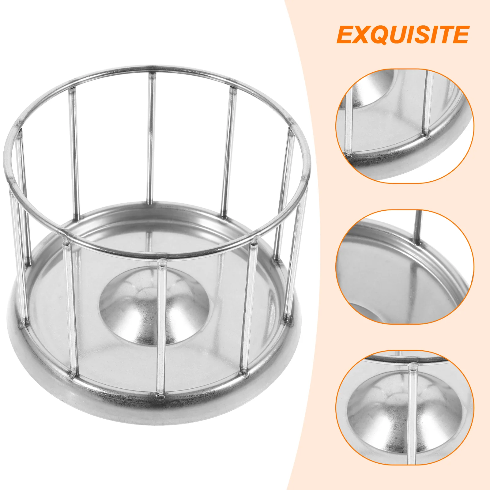 Tortoise Food Bowl Reptile Water Dish Decorative Crawler Pet Feeding Plate Stainless Steel