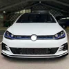 TCR スタイル Vw ゴルフ 7.5 MK 7.5 GTI 2017 2018 2019 2020 グロスブラック車のフロントバンパースプリッターリップカバーガードボディキットチューニング 3