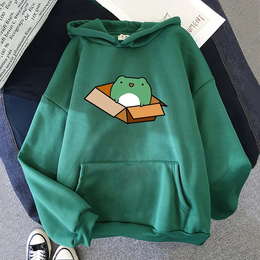 Angry Frog Hoodies Unisex Oversized Sweatshirts Women Cool Fashion Casual Streetwear Print Hooded Harajuku Hip Hop Female Tops