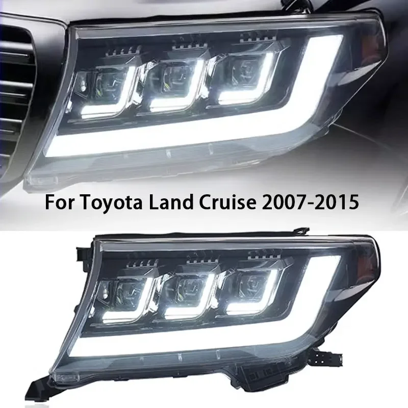 

Стайлинг автомобиля для фар Toyota Land Cruiser 2008-2015 LC200, светодиодные фары DRL, светодиодные линзы проектора, автомобильные аксессуары
