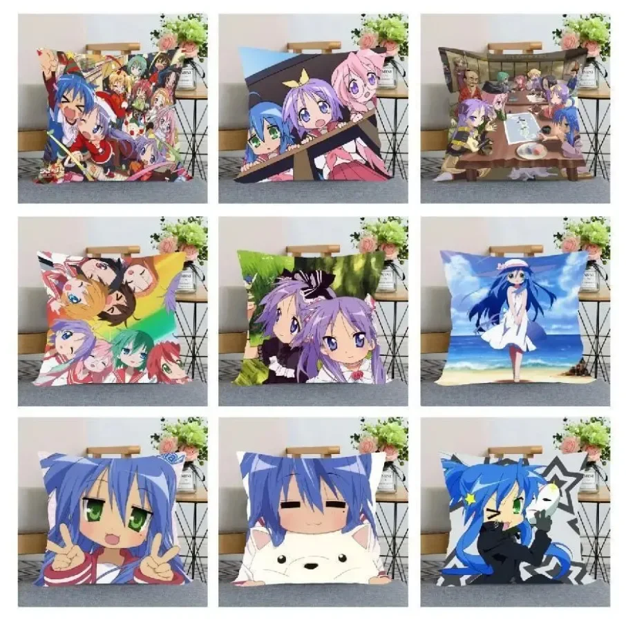 

Lucky Star Cartoon Pillow Case For Home Decorative Peach skin polyester Pillows Cover PillowCases