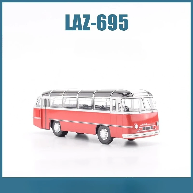 

1/43 Toy Car Ukraine Lviv Two-axle Town Bus Laz-695 Soviet Suburban Bus Alloy Car JAVN055 Static Model Boy Toy Gift
