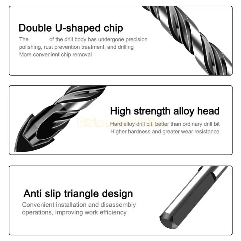 57qf Несколько материалов Essential Drill Bit для плитки бетонное кирпичное стекло и деревянное применение проекты по дома