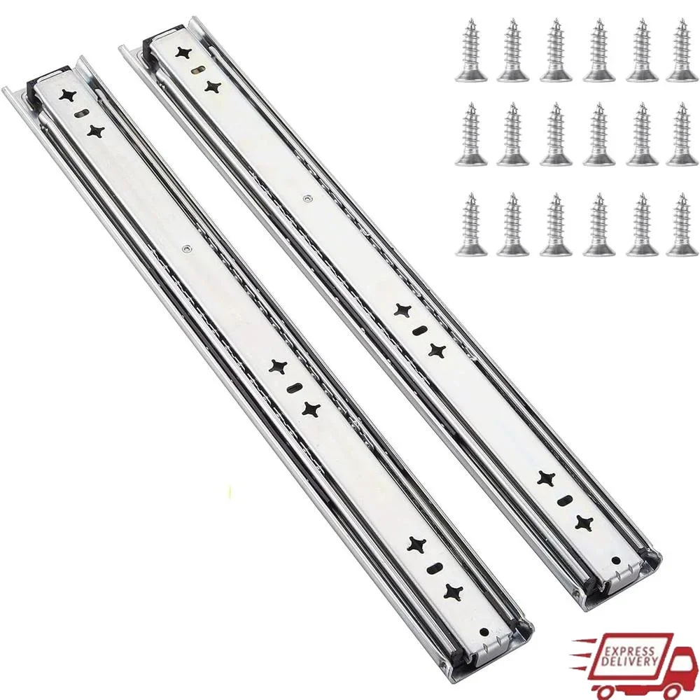 

32-дюймовые направляющие для тяжелых условий эксплуатации, нагрузка 260 фунтов, полный удлинитель шарикоподшипника, стальная фурнитура