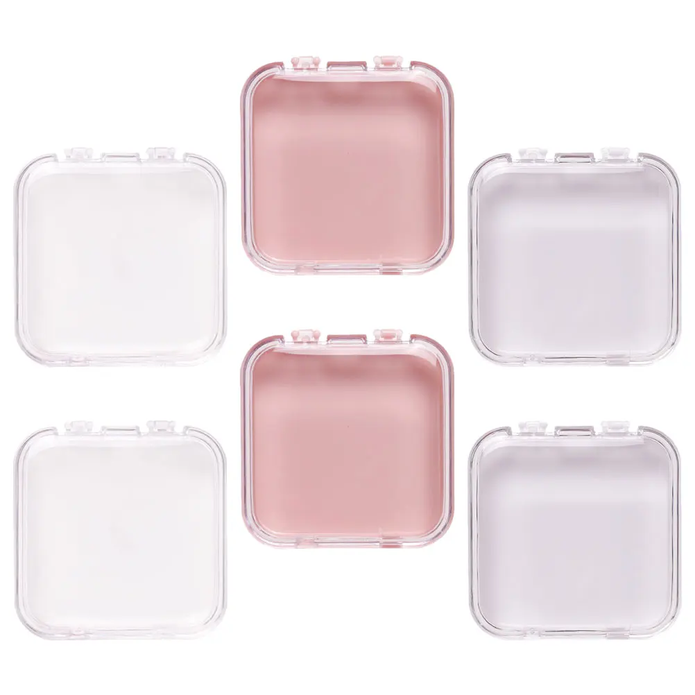 

6 Pcs Nail Supply Storage Box ABS Material Organizer Wrapping Packaging Display Holder Small Jewelry Beads Miscellaneous Items