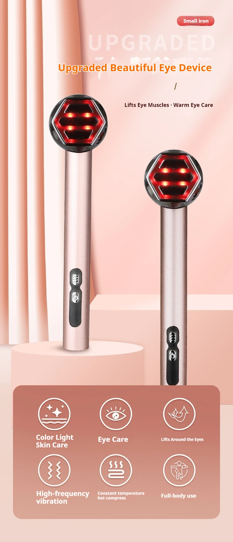 Smart Eye Lift Wand Trillingen LED Massage Tool Schoonheidsapparaat