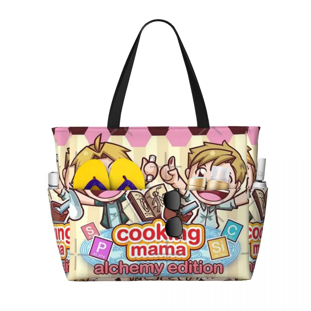 Sac de voyage de plage Cooking Mama Alchemy, sac fourre-tout moderne de grande capacité, motif multi-style, cadeau d'anniversaire