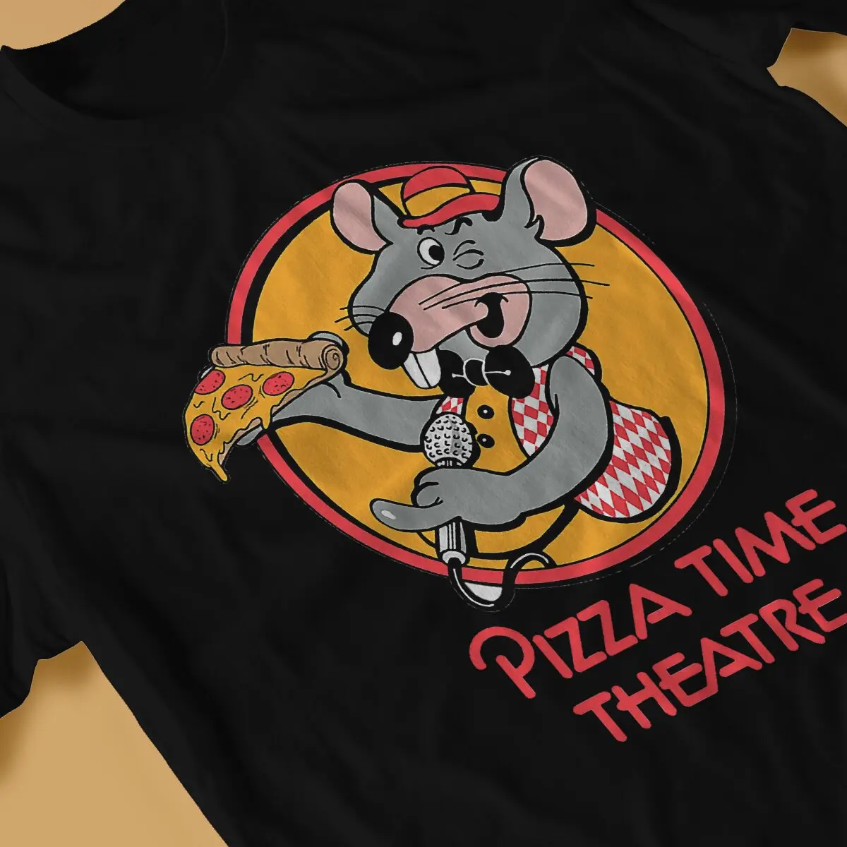 Pizza Time maglietta unica Chuck E formaggio sala da pranzo maglietta per il tempo libero roba estiva per adulti