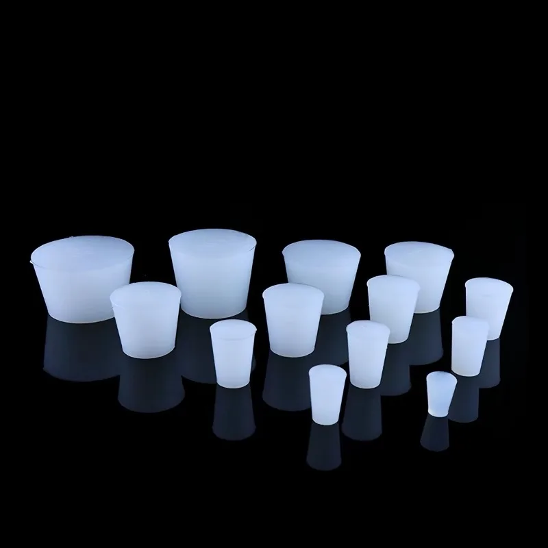 1‑10Pcs Food Grade Solid Silicone Rubber Plug Bottle Stopper Dia 8‑110mm Height 11‑53mm for Test Tube Wine Bottle Container