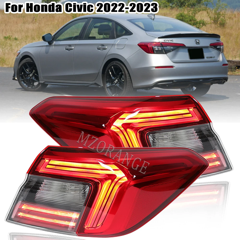 

Car Tail Lights for Honda Civic 2022 2023 Rear Driving Fog Lamps No Bulb Wiring Harness Accessories 33550-T20-A01 33500-T20-A01