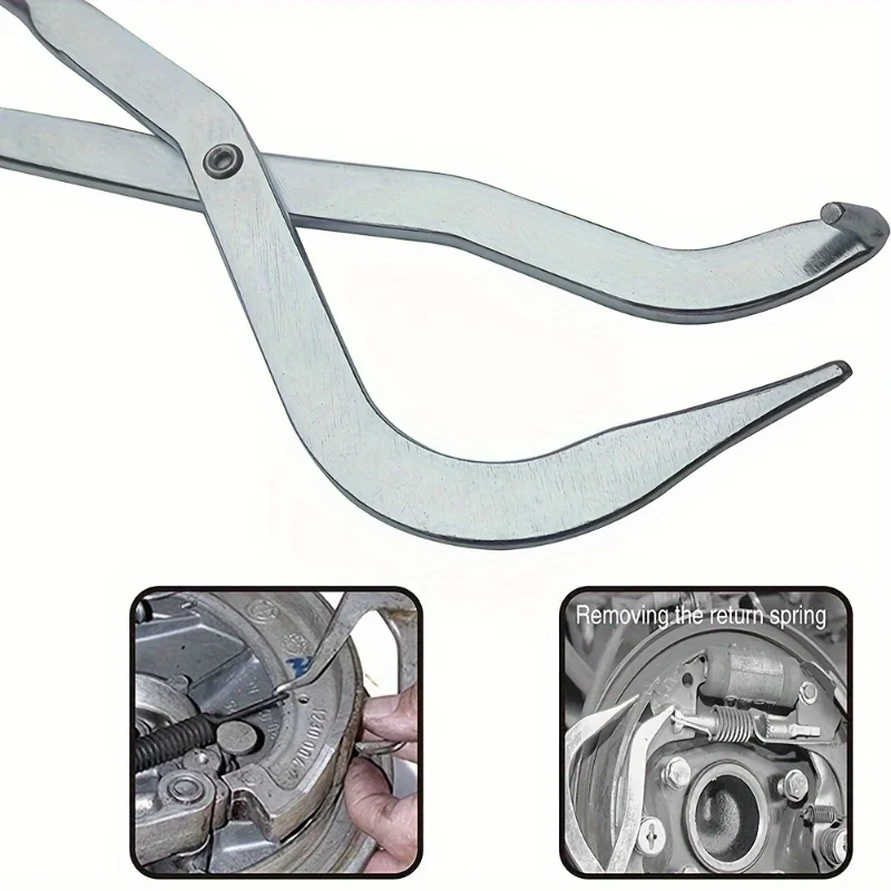 Drum Brake Spring Clamp, Disassembly and Assembly Drum Brake Adjustment and Maintenance Tool, Bottom Shoe Disassembly Tool