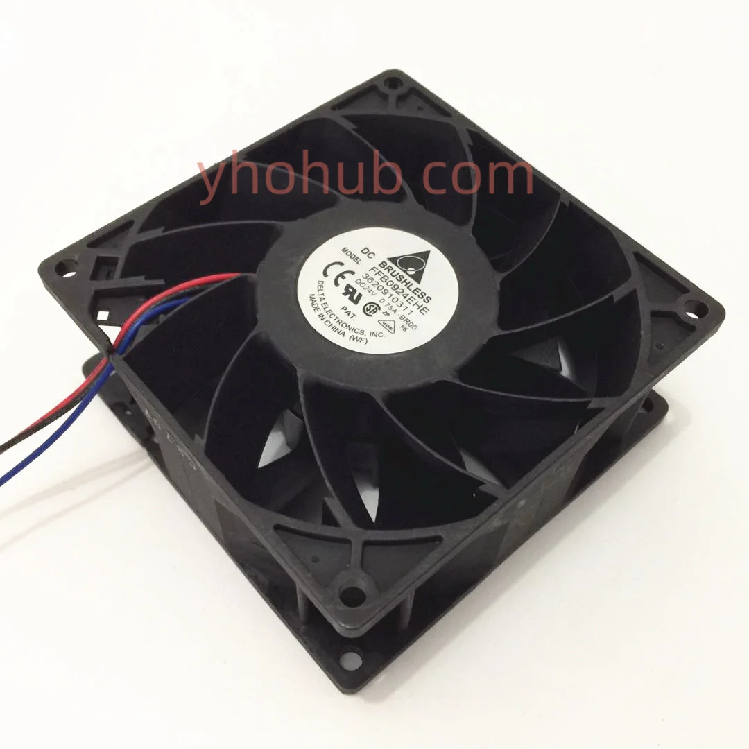 

Delta Electronics FFB0924EHE BR00 DC 24V 0.75A 90x90x38mm Server Cooling Fan