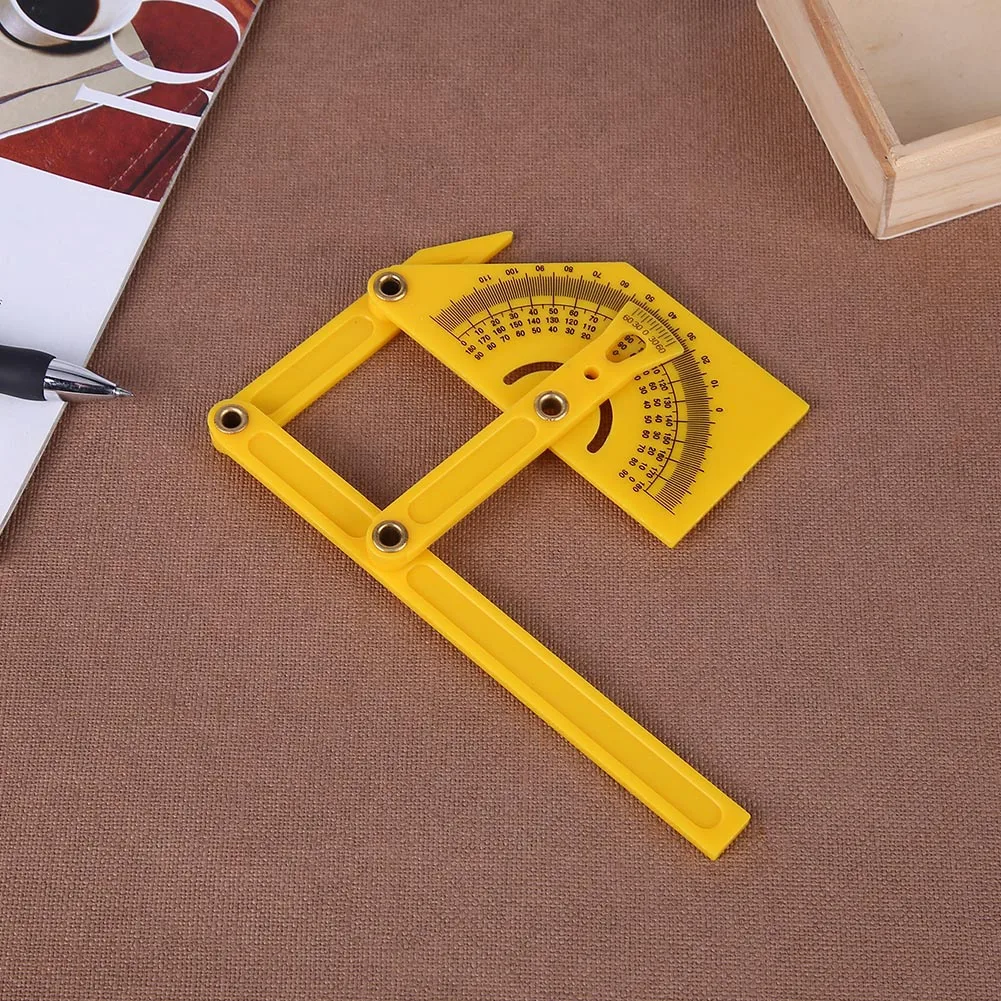 Plastic Angle Ruler Tools 0-180 Degree Angle Finder Durable Angle Finder Miter Gauge Universal for Carpenter Tool Woodworking