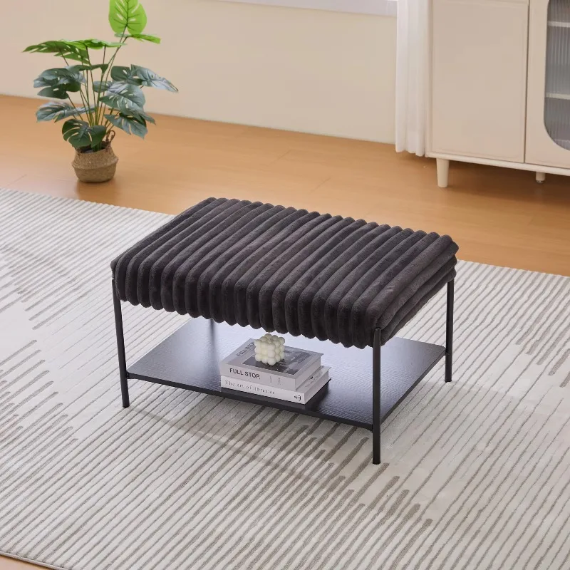 

# Durable Fabric Ottoman With Bookshelf And Cloud Couch For Modern Living Room Bedroom Furniture