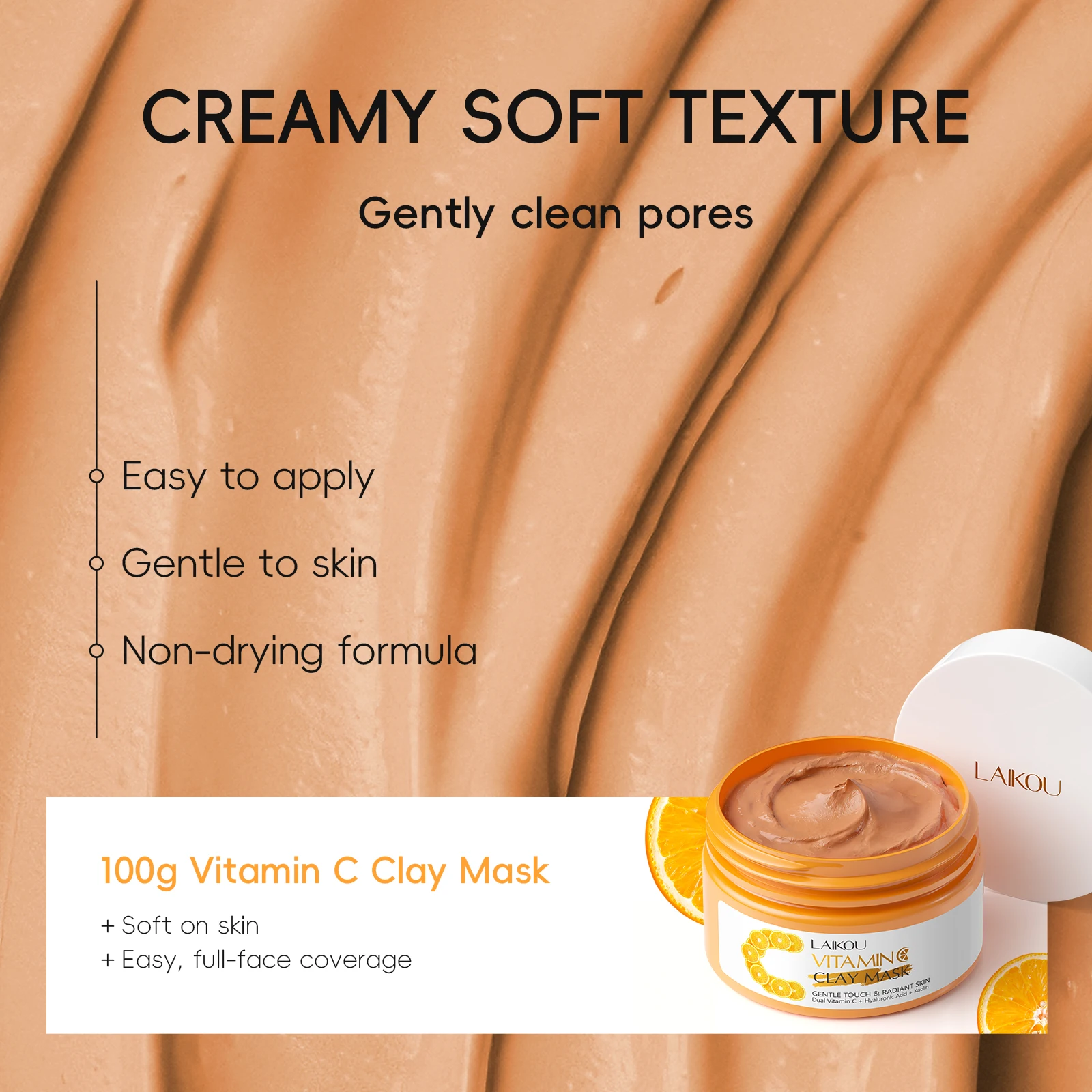 LAIKOU Masker Tanah Liat Vitam - Bentonite Clay Mask ulasan dan harga