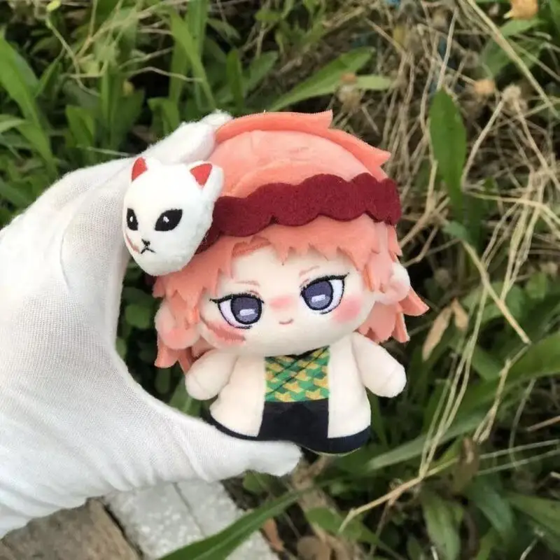 Demon Slayer Kimetsu No Yaiba Tomioka Giyuu Anime Plush Doll Palm Toy Diy Headband Decoration Two-Dimensional Collectible Toys
