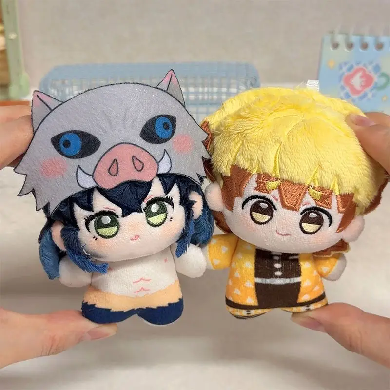10Cm Demon Slayer Plush Toy Japanese Style Cartoon Inosuke Stuffed Doll Student Desktop Ornament Anime Peripherals Friend Gift