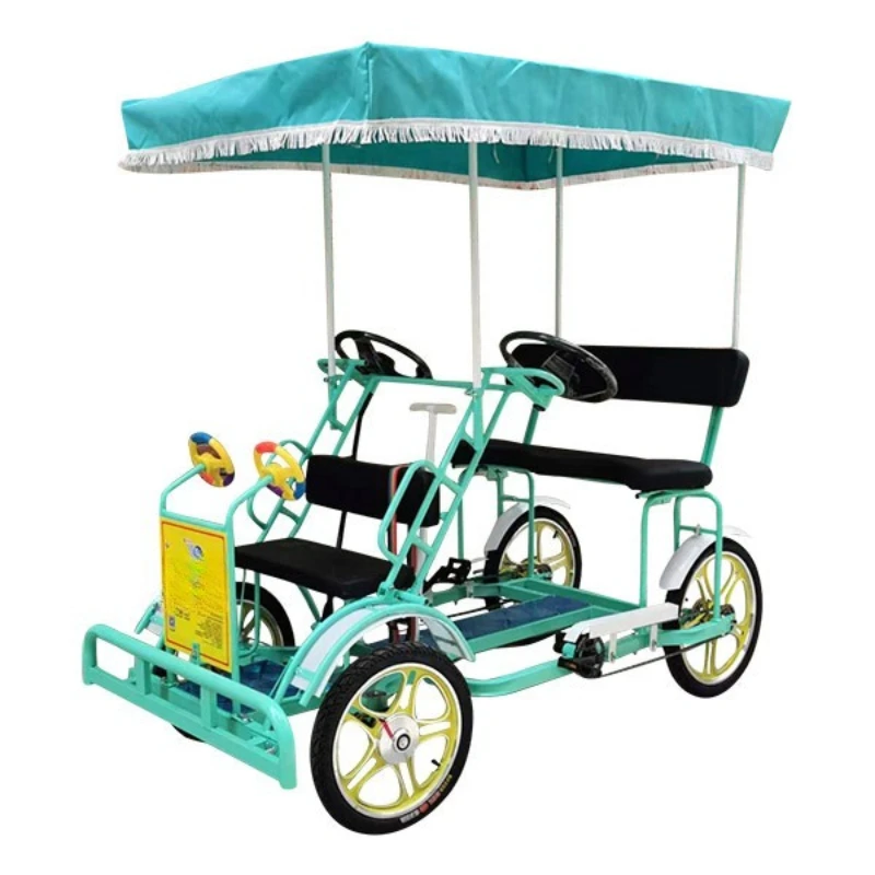 

Four wheels 2 people 4 people single row cycling scenic park rental sightseeing car touring bicycle
