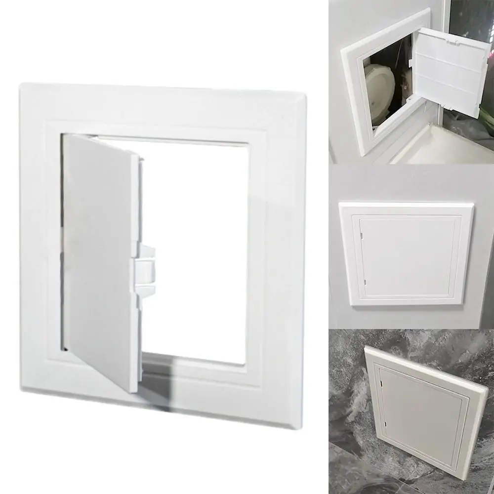 Door Latch White Access Panel Door Plastic Removable Inspection Hole Hinged Access Hatch Doors Wall Ceiling
