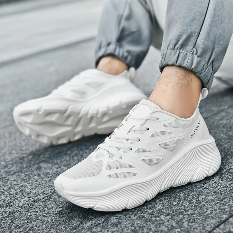 

New fashion running men's shoes breathable mesh surface trend casual lightweight shock-absorbing youth sports shoes