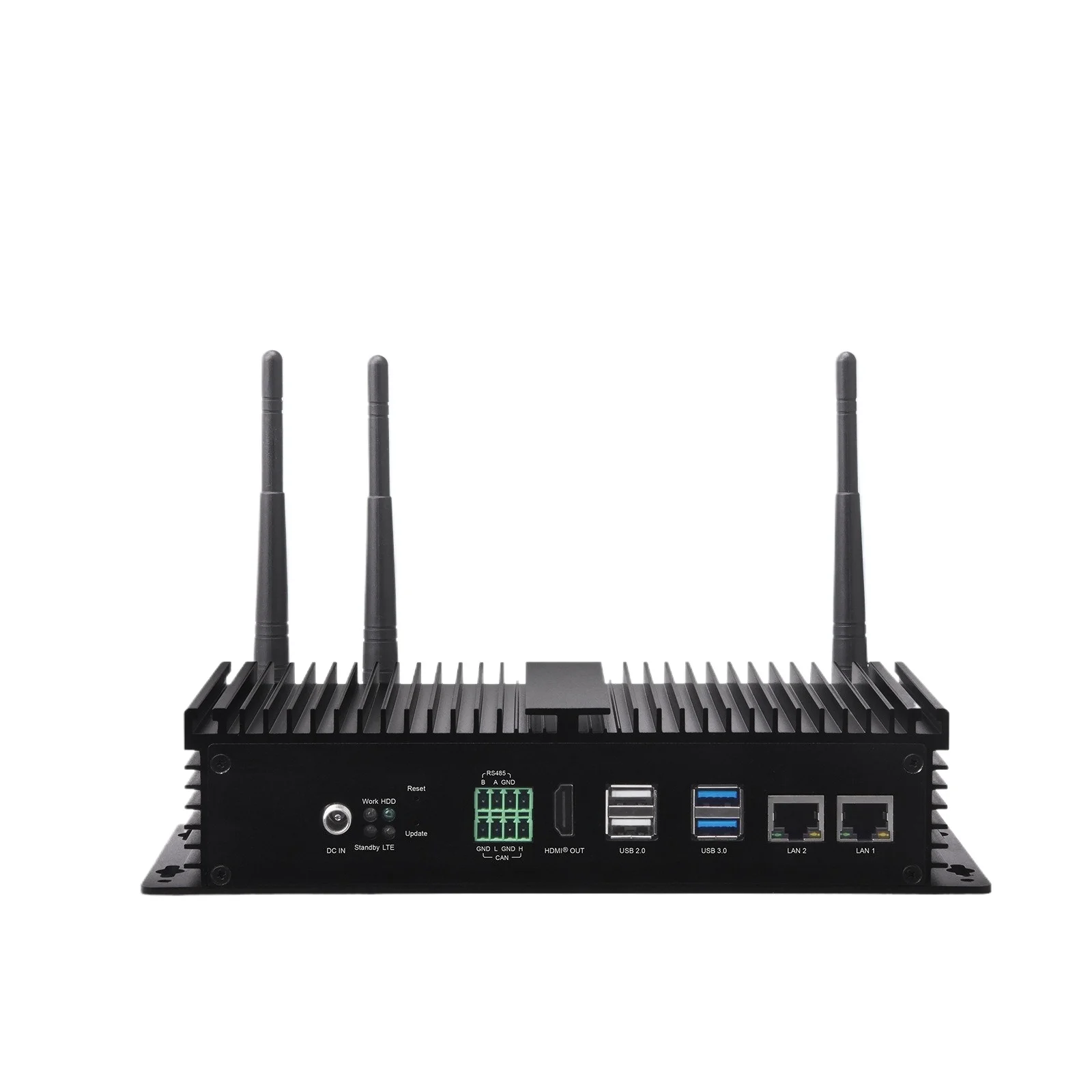 Industrial control small host, three-screen different display dual Gigabit network port microcomputer