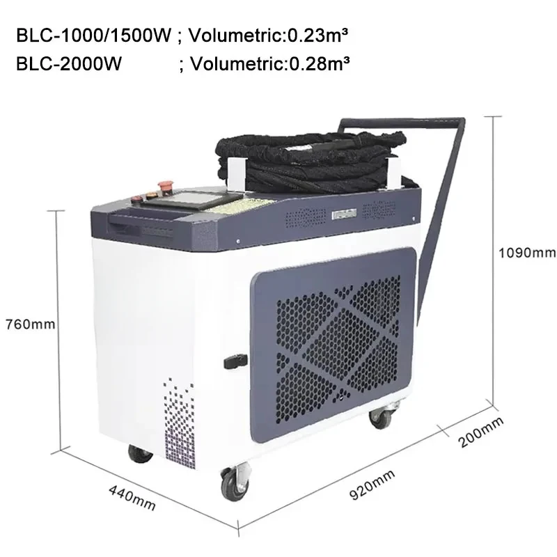 000W Handheld Cleaning hine Continuous Pulse Removing Oil Paint Rust From Metal Wood and Stone