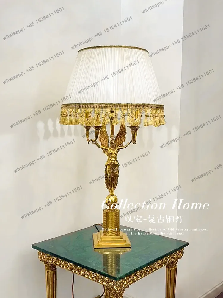 

French luxury retro all-copper decorative ornament European bedroom bedside study entrance ornament