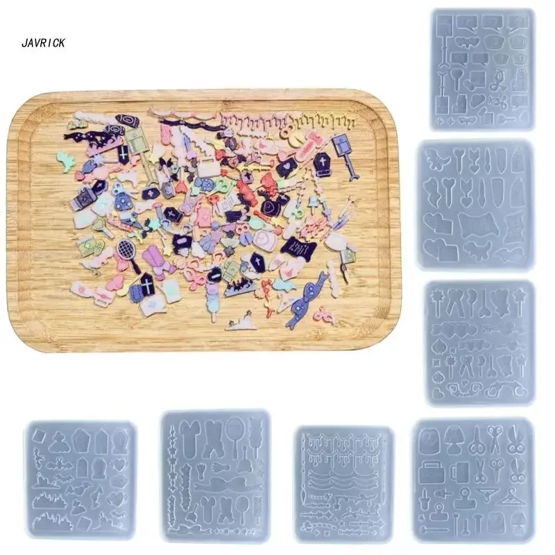 Bowknot Star Tennis Silicone Mold Card Accessory Resin Mold Keychain Earring Pendant Epoxy Mold DIY Craft Tool