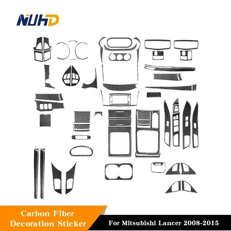 

For Mitsubishi Lancer 2008-2015 Carbon Fiber Car Interior Trim Protector Cover Patch All-car Decoration Stickers Accessories