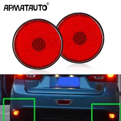 2Pcs 5.8CM Round LED Rear Bumper Reflector Tail Light Brake Lamp for For Mitsubithi Outlander Sport 2013-2016 For Mitsubithi ASX