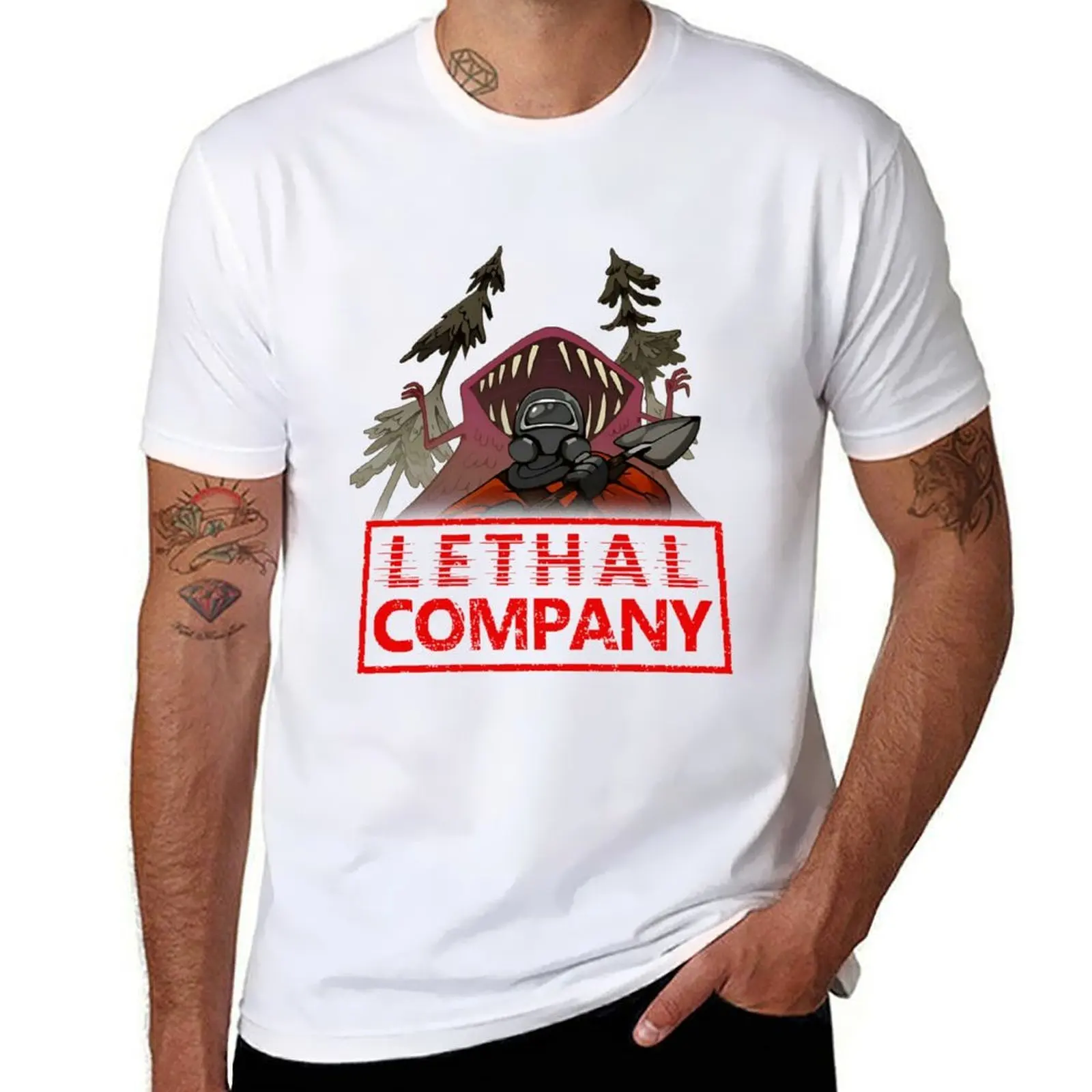Lethal Company T-Shirt man t shirt graphic funny t shirts cotton T-Shirt