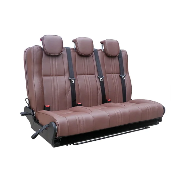 Custom Luxury Car Seat Triple Fold Forward Sliding Bed Seat Leather for RV MPV SUV Campervan Van Conversion