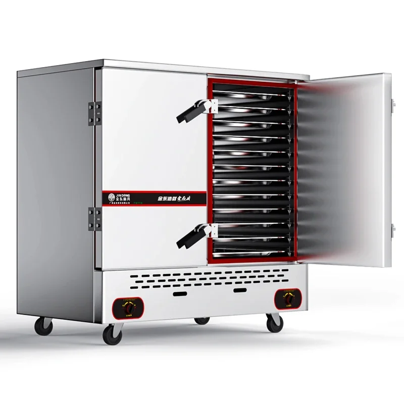 

Двойная дверь, куриный тепловой шкаф, газовый паровой шкаф, коммерческий электрический шкаф для пароварки для булочек/фуд, пара