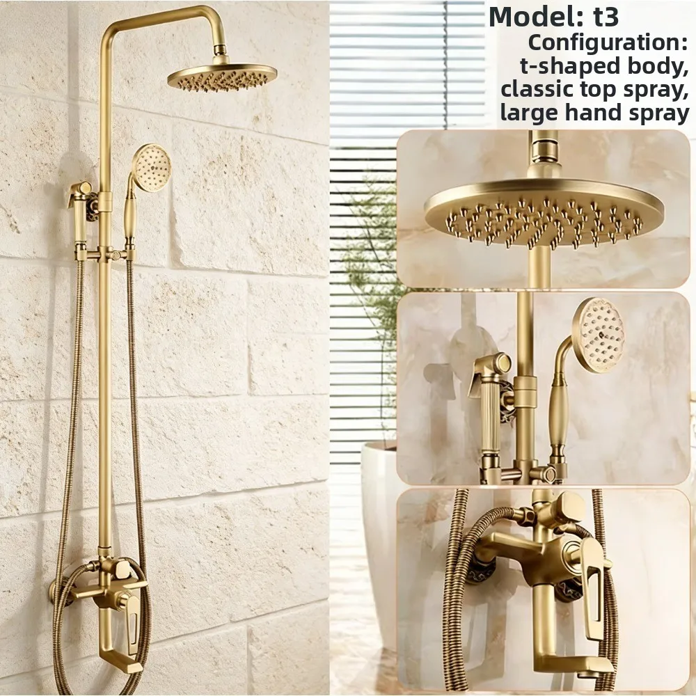 

Shower head set,Antique brass faucet, brass bathroom faucet.