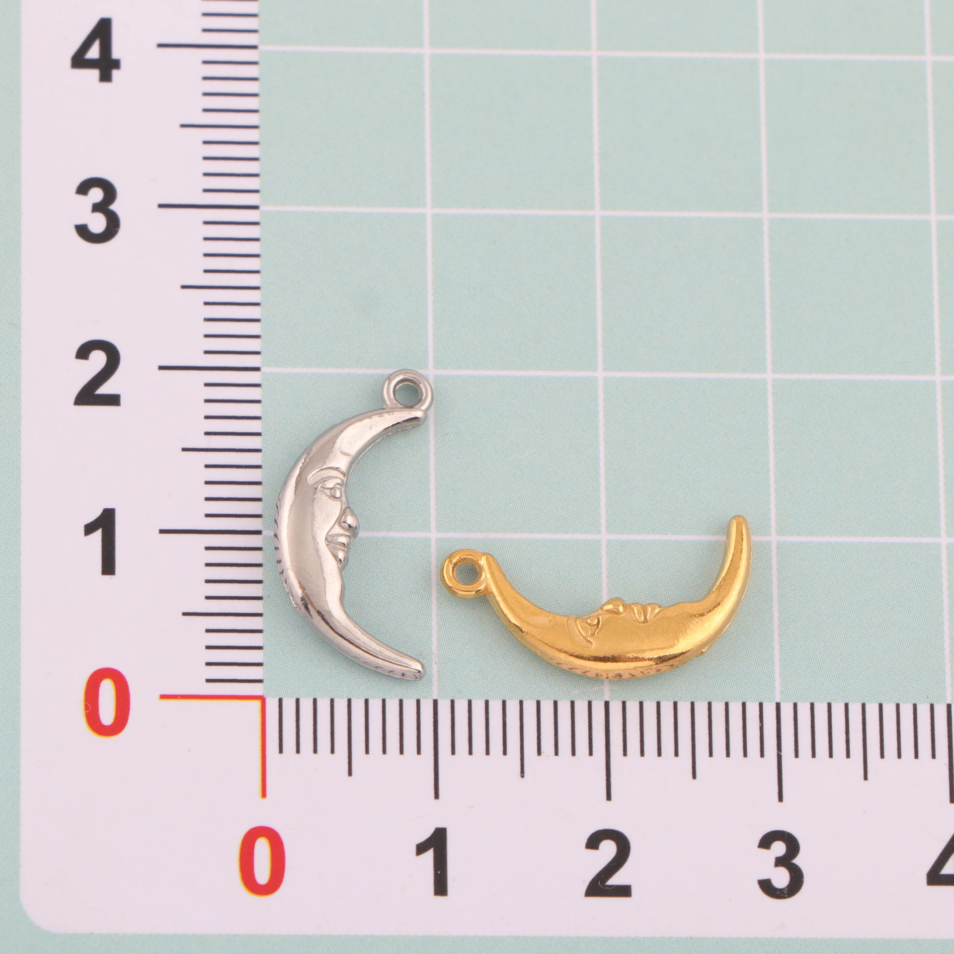 20 قطعة/الوحدة الفولاذ المقاوم للصدأ القمر سحر قلادة ل عقد دي اي واي القرط سوار صنع المجوهرات اكسسوارات بالجملة