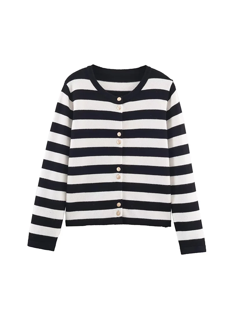 

Новая женская одежда в европейском стиле, модная и универсальная, элегантная, с круглым вырезом и вязаным жакетом-кардиганом.