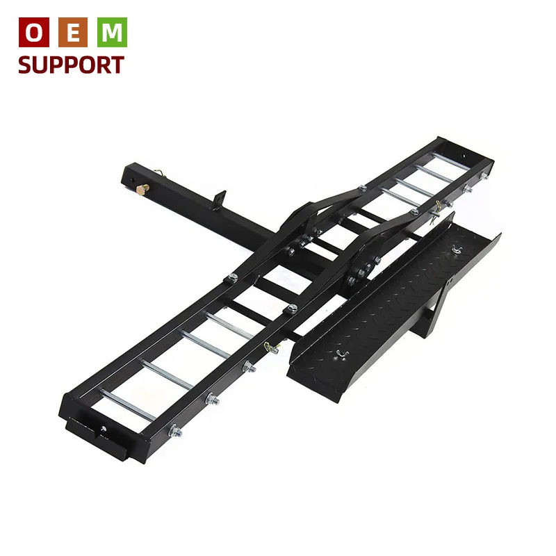 SUV Light Duty Metal Universal Rear Hitch Mount Dirt Bike Scooter Rack Fit 2inch Receiver 500lb Car Off-Road Motorcycle Carrier
