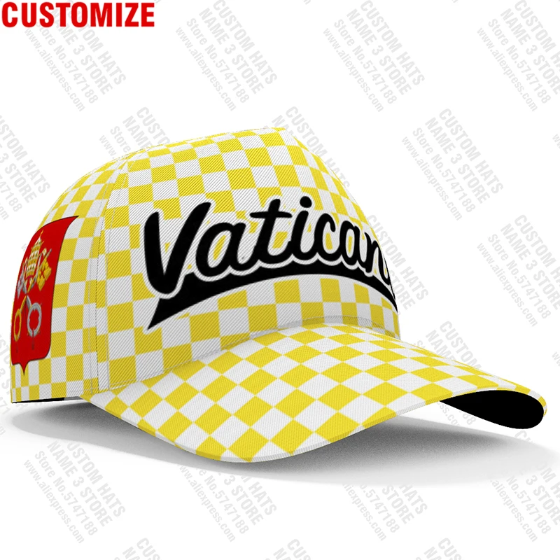 Vatican City State Baseball Cap Free 3d Custom Made Name Team Logo Va Hat Vat Country Travel Latin Nation Vaticano Flag Headgear