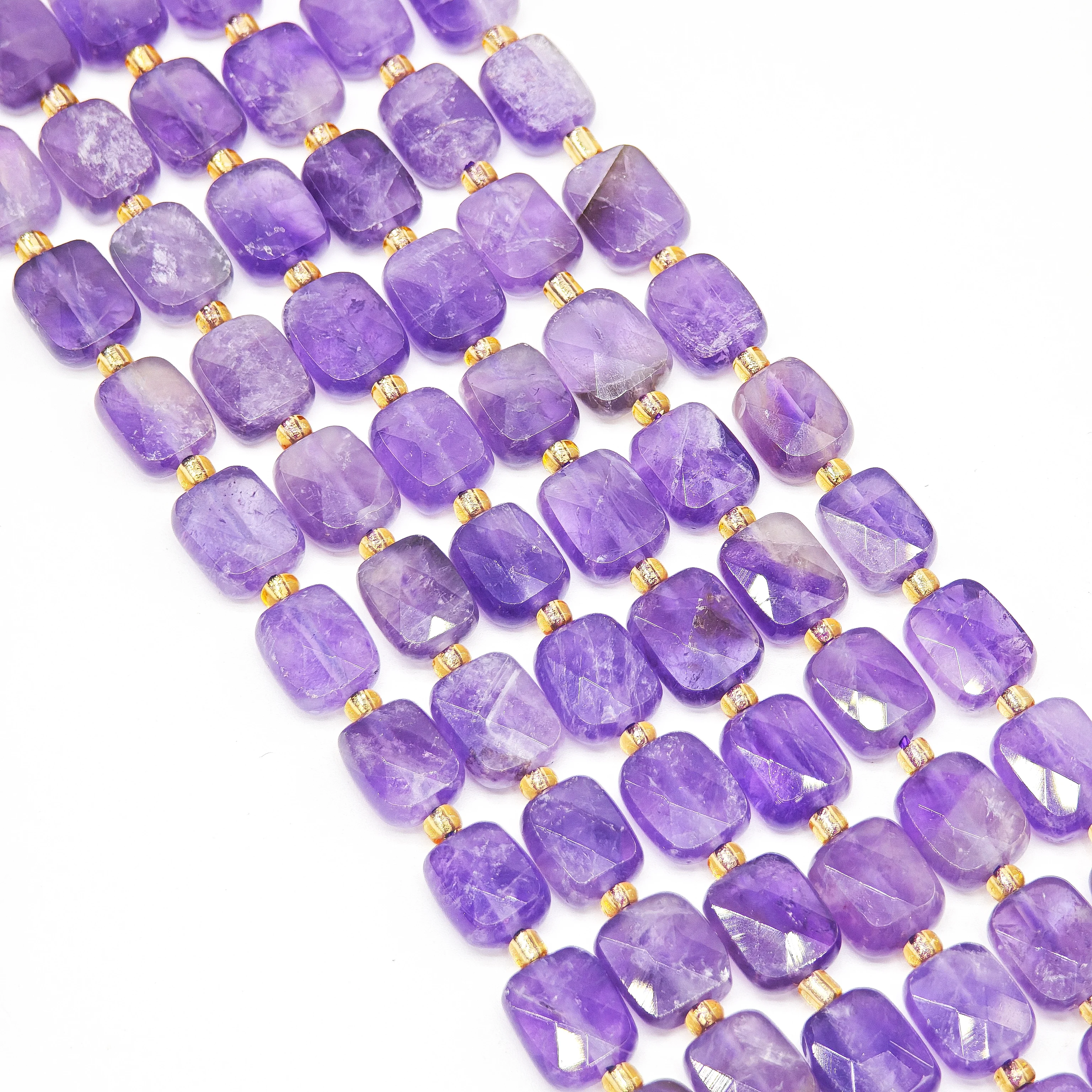 square facet lapis lazuli yellow tiger's eye stone blue chalcedony amethyst bracelet necklace jewelry  accessory free shipping